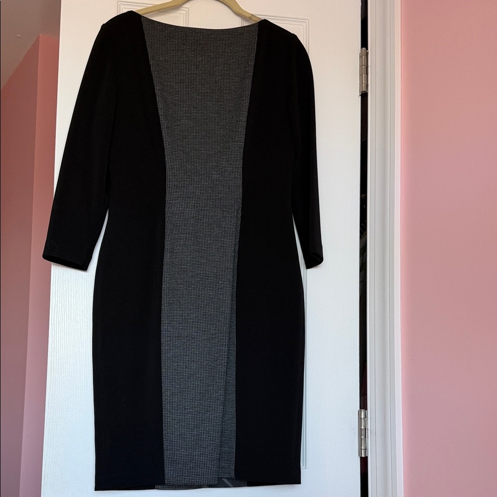 Calvin Klein Black and Gray Striped Dress - Picture 5 of 11